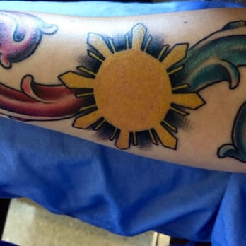Blue Ox Tattoo - My (half) Filipino pride tattoo, by Sara! - Tattoo Near Me - Portland, Oregon