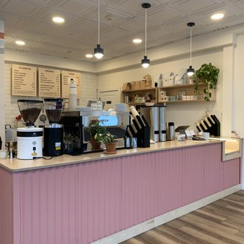 Kid Dream Coffee Company - a pink counter - Coffee & Tea Near Me - Beverly, Massachusetts