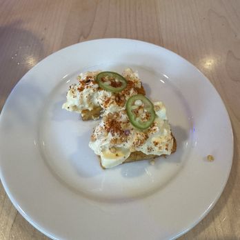 Fox And The Hen - Egg salad on crispy potatoes - Breakfast & Brunch Near Me - Denver, Colorado Fox And The Hen - Egg salad on crispy potatoes - Breakfast & Brunch Near Me - Denver, Colorado