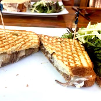 Painted Pony - Beef Brisket Panini with side salad - very tasty - New American Near Me - Saint George, Utah Painted Pony - Beef Brisket Panini with side salad - very tasty - New American Near Me - Saint George, Utah