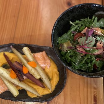 Chez Temporel - Salmon 2 ways - French Near Me - Quebec City, Quebec