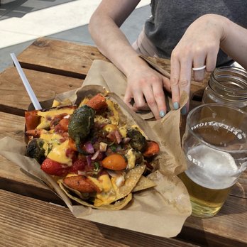 Elevation Beer Co - Roasted veggie nachos - Breweries Near Me - Poncha Springs, Colorado