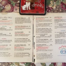 Wine bottle menu