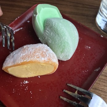 Ramen Wasabi - Green tea and mango mochi...had chocolate chip too forgot to take a pic - Ramen Near Me - Chicago, Illinois