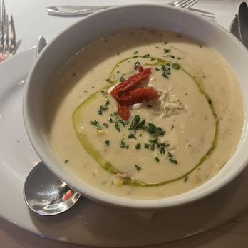 Eight4Nine - Corn & Crab Chowder - New American Near Me - Palm Springs, California Eight4Nine - Corn & Crab Chowder - New American Near Me - Palm Springs, California