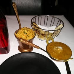 Two Fat Indians - Garlic nan, fish madras and mushroom rice