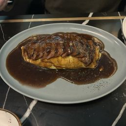 Beef Striploin Steak Omurice with Black Pepper Sauce / 黑椒西冷牛扒蛋包飯