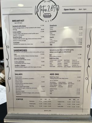 Menu photo 2 Metro 2890 Cafe Sacramento, CA Menu photo 2 Metro 2890 Cafe Sacramento, CA