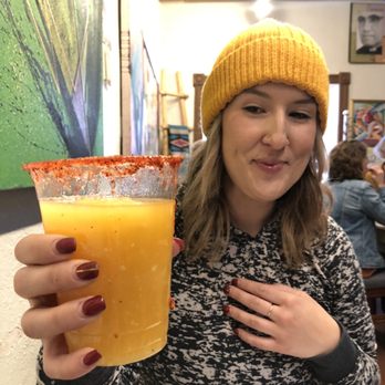 Gobble This - Mango with a chile salt rim, one of the best drinks I've had all year and I'm writing in December! - Salvadoran Near Me - Albuquerque, New Mexico