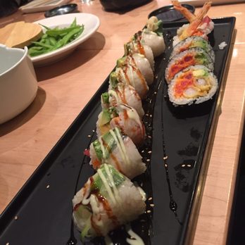 Jaku Sushi - Angel roll and shrimp tempura/spicey tuna/ avocado roll - Sushi Bars Near Me - Caledonia, Michigan Jaku Sushi - Angel roll and shrimp tempura/spicey tuna/ avocado roll - Sushi Bars Near Me - Caledonia, Michigan