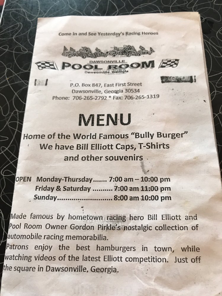 Dawsonville Pool Room Takeout & Delivery 12 Photos & 28 Reviews
