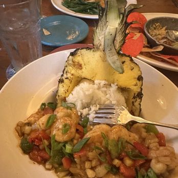 Bahama Breeze - Pineapple/ shrimp bowl. Delicious!! - Bars Near Me - Lutz, Florida