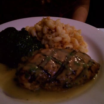 Londel's Restaurant - Grilled Chicken Breast with Dijon Mustard Cream, spinach and macaroni and cheese. - Southern Near Me - New York, New York Londel's Restaurant - Grilled Chicken Breast with Dijon Mustard Cream, spinach and macaroni and cheese. - Southern Near Me - New York, New York