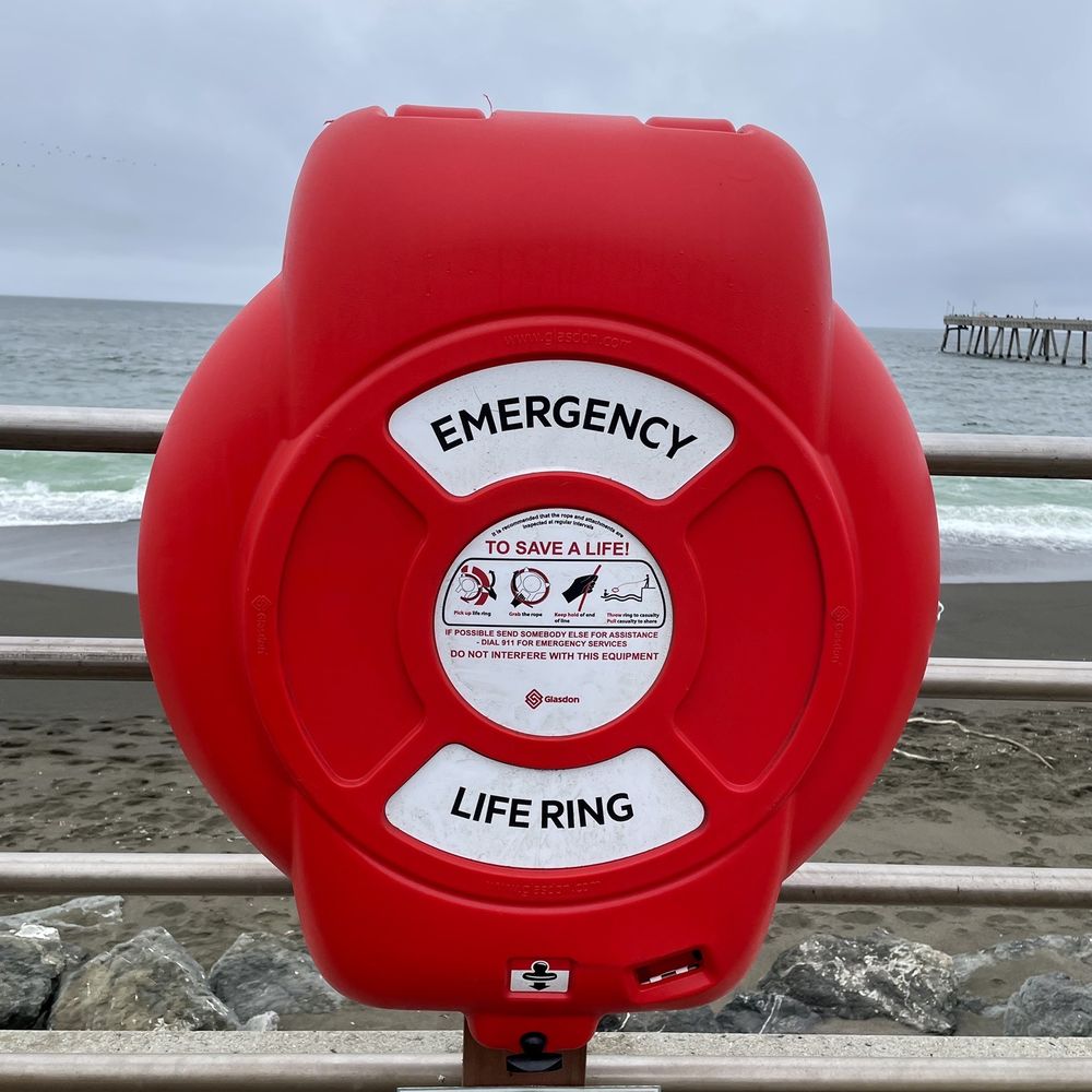 Pacifica Pier - One of many Life Rings along the pier area - Beaches Near Me - Pacifica, California Pacifica Pier - One of many Life Rings along the pier area - Beaches Near Me - Pacifica, California