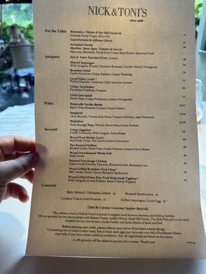 Menu photo 8 Nick & Toni's East Hampton, NY Menu photo 8 Nick & Toni's East Hampton, NY