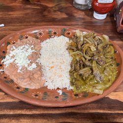 Bistec a La Mexicana Verde