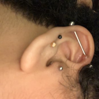 6 Skulls Tattoo - Industrial keloid and tragus - Tattoo Near Me - New York, New York