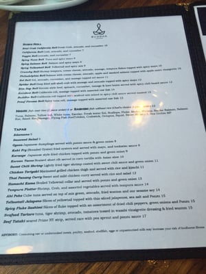 Menu photo 8 Buddha Lounge Lexington, KY