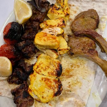 Daryoush - Lambchop steak veggies mixed Daryoush Plate - Persian/Iranian Near Me - Walnut Creek, California