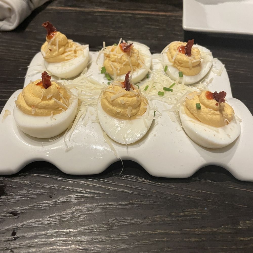 The Stillery - Sriracha Devil Eggs - New American Near Me - Nashville, Tennessee The Stillery - Sriracha Devil Eggs - New American Near Me - Nashville, Tennessee