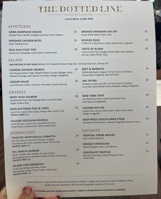 Menu photo 5 The Dotted Line Honolulu, HI