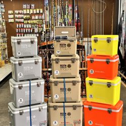 Bud & Gloria's Bait & Tackle - Engel coolers and portable livewells keep bait alive longer.