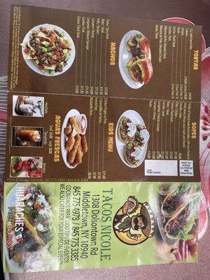 Menu photo 4 Tacos Nicole Middletown, NY
