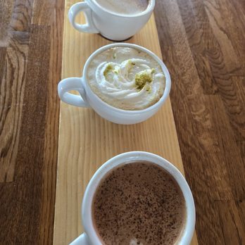 Madres Brunch - Coffee flight with horchata, pistachio, and abuelita - Breakfast & Brunch Near Me - Bellflower, California Madres Brunch - Coffee flight with horchata, pistachio, and abuelita - Breakfast & Brunch Near Me - Bellflower, California