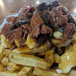 Belgian Fries - Montreal-style beef on poutine at Belgian Fries, Vancouver
