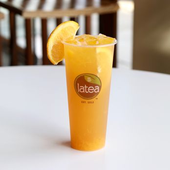Latea Bubble Tea Lounge - a glass of orange juice - Desserts Near Me - Champaign, Illinois Latea Bubble Tea Lounge - a glass of orange juice - Desserts Near Me - Champaign, Illinois