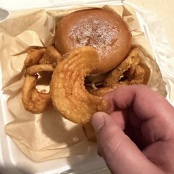 Burger and curly fries (Togo)