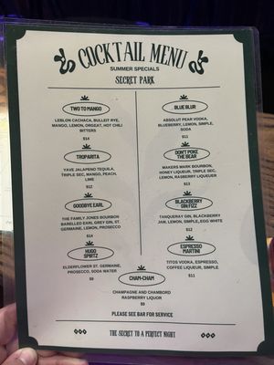 Menu photo 2 Secret Park Omaha, NE Menu photo 2 Secret Park Omaha, NE