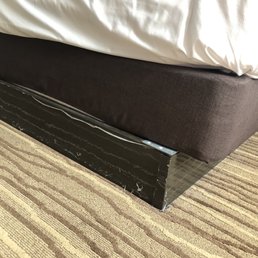 Tape around the bed frame. Tape around the bed frame.