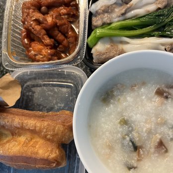 Dim Sum Sam - Chicken feet, MINCED BEEF NOODLE ROLL, PORK & 1000 YEARS EGG CONGEE, fried dough - Barbeque Near Me - New York, New York