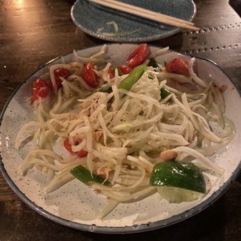 Reckless Noodle House - Our sad papaya salad :( very bland - Noodles Near Me - Denver, Colorado