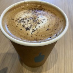 Black cardamom latte with an extra shot of espresso