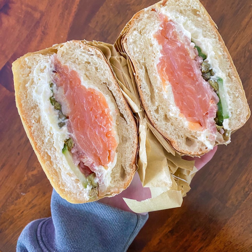 Pumpernickel + Rye - The Lox Smith on ciabatta - Delis Near Me - Urbana, Maryland Pumpernickel + Rye - The Lox Smith on ciabatta - Delis Near Me - Urbana, Maryland
