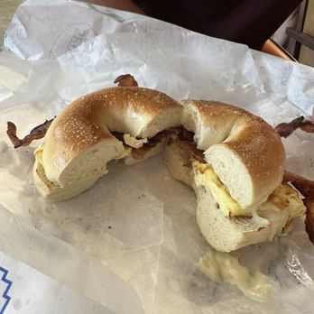 Spread Bagelry - The Standard with bacon - Bagels Near Me - Charleston, South Carolina Spread Bagelry - The Standard with bacon - Bagels Near Me - Charleston, South Carolina