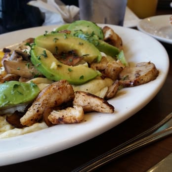 The Pancakery - California egg white omelet with mushrooms, grilled chicken, and avocado happy happy - Breakfast & Brunch Near Me - Destin, Florida The Pancakery - California egg white omelet with mushrooms, grilled chicken, and avocado happy happy - Breakfast & Brunch Near Me - Destin, Florida