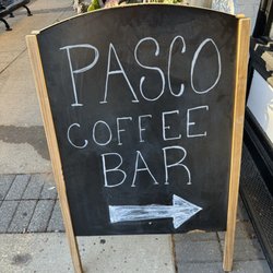 Pasco Coffee Bar - Sign out in front of the store - coffee bar is in the back of the store