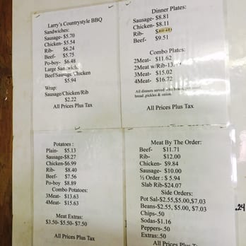 Larry's Country Style BBQ - Menu - Barbeque Near Me - Madisonville, Texas Larry's Country Style BBQ - Menu - Barbeque Near Me - Madisonville, Texas