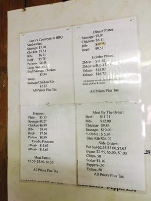 Menu photo 2 Larry's Country Style BBQ Madisonville, TX Menu photo 2 Larry's Country Style BBQ Madisonville, TX