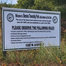 Benona Township Park - Entrance sign