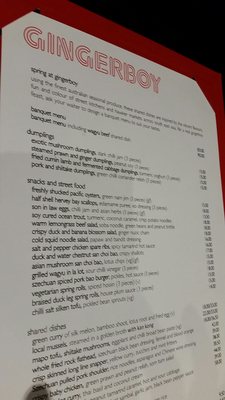 Menu photo 1 Gingerboy Melbourne, VIC