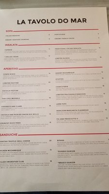 Menu photo 2 La Tavolo Do Mar East Providence, RI