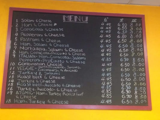 Menu photo 7 Subman Encinitas, CA