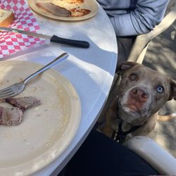 Patio seating, pets welcome