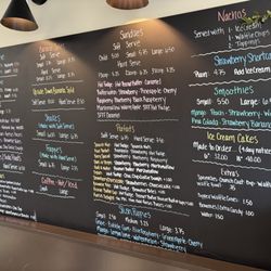 The Ice Cream Shoppe - Menu board on right as you walk in