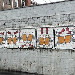 Bones and Brews Cheers Mural