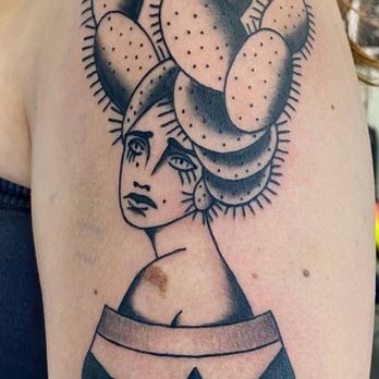 Self Made Tattoo - cactus lady in a vase - Tattoo Near Me - Colorado Springs, Colorado Self Made Tattoo - cactus lady in a vase - Tattoo Near Me - Colorado Springs, Colorado